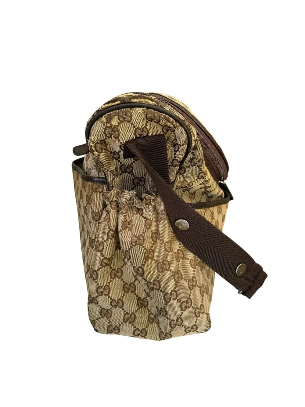 GUCCI GG Canvas Monogram Diaper Baby Bag